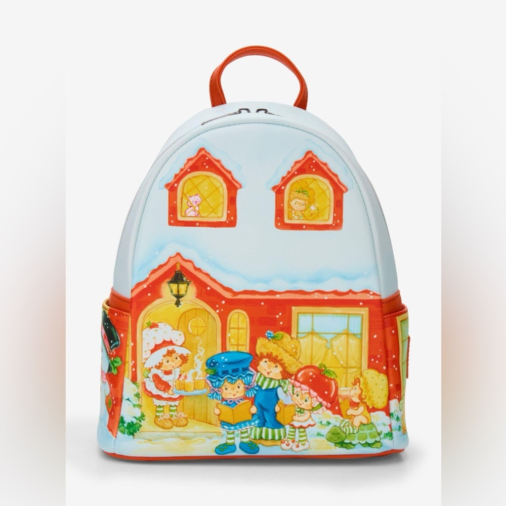 Loungefly Strawberry Shortcake and Friends Christmas Caroling Mini Backpack- New